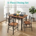 thumbnail image 3 of Best Choice Products 5-Piece Modern Dining Set, Kitchen Table W/ 4 Matching Chairs & Storage Rack - Medium Brown/Black, 3 of 7