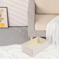thumbnail image 5 of Unique Bargains Fabric Collapsible Storage Bin for Closet Organizers Beige 12"x7"x3.9", 5 of 6