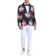 thumbnail image 2 of Inspire Chic Chaquetas Deportivas Florales para Hombres Ajuste Slim Fiesta Prom Blazers Impresos con Flores XL Negro, 2 of 6