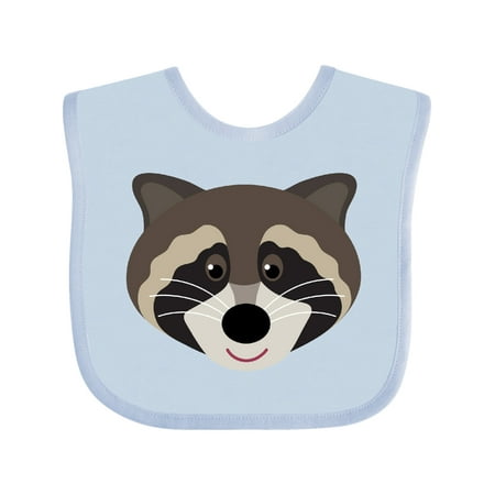 

Inktastic Raccoon Animal face Boys or Girls Baby Bib