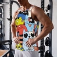 thumbnail image 5 of KLL Funny Cats Print Men's Muscle Gym Workout Stringer Tank Tops Bodybuilding Fitness T-Shirts Tank Tops Men-Large, 5 of 7