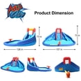 thumbnail image 3 of Action Air Water Slide, Inflatable Waterslide with Large Pool, Blue Bounce House with Double Slide and Climbing Wall, 3 of 7