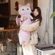 thumbnail image 3 of Almohadas suaves y grandes para abrazar, juguetes de peluche de gato con forma de flor de cerezo, gatito con alas de murciélago, almohadas enormes para dormir, regalo para niñas y niños, 3 of 5