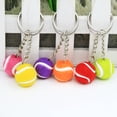 thumbnail image 3 of Mini Tennis Ball Key Chain Key Ring Decoration Accessory Gift for Sport Fans, 3 of 7
