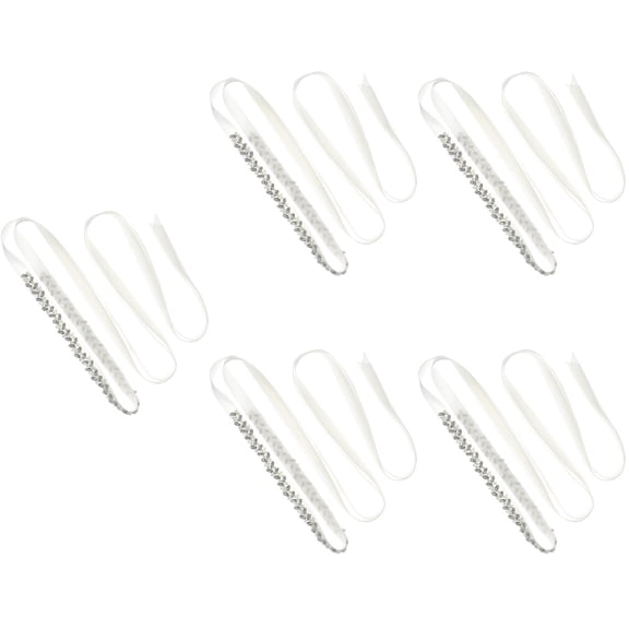 Set of 5 Rhinestone Belt Wedding Dress Sash Bride 45x1.5CM Silver