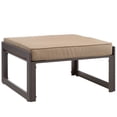 thumbnail image 6 of Modern Urban Contemporary 9 pcs Outdoor Patio Sectional Sofa Set, Brown Fabric Steel, 6 of 9