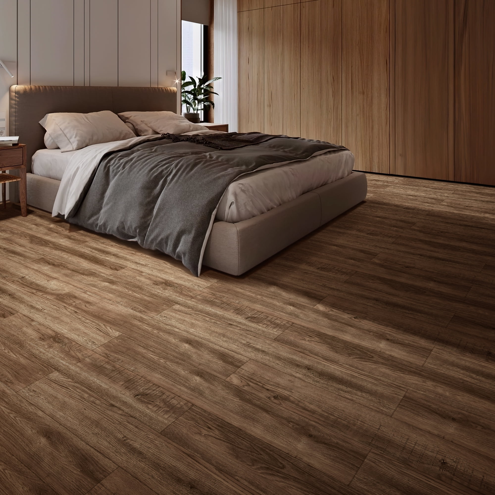 Art3d 48''x7.2'' 10Pcs Interlocking Luxury Vinyl Flooring Tile, SPC Rigid Core Wood-Look Floor Plank,24 Sq.ft.