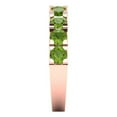 thumbnail image 4 of 1.53 ctw Wedding Band for Women - 14K Rose Gold Natural Peridot Stackable Eternity Ring, 4 of 6
