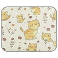 thumbnail image 2 of Pet Cooling Pad Foldable Self Cooling Mat Breathable Pet Cushion Sleep Pad for Dogs and Cats Lively Orange Cat S, 2 of 9