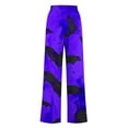 thumbnail image 3 of WXLWZYWL Halloween Pants for Women Plus Size Stretch Pants Casual Palazzo Sweatpants Bat Print Drawstring Wide Leg Pant Lounge Elastic Waist Sweatpant with Pockets, 3 of 4