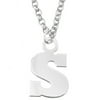 Personalized Planet Block Initial Sterling Silver Pendant