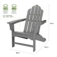 thumbnail image 2 of Hanover All-Weather Contoured Adirondack Chair - Grey, 2 of 10