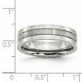 thumbnail image 5 of Stainless Steel Grooved 6mm Satin and Polished Band, 5 of 10