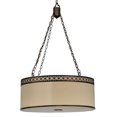 thumbnail image 4 of Meyda 146714 30 in. Cilindro Quatrefoil Textrene Pendant, Mahogany Bronze Beige, 4 of 5
