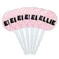 thumbnail image 1 of Ellie Cupcake Picks Toppers - Set of 6 - Pink Speckles, 1 of 1