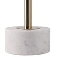 thumbnail image 6 of Round End Side Table or Small Night Stand for Room Decor - Metal Bedside Table with Marble Top for Home, Bedroom, or Living Room - Slim Decor Accent for Small Spaces - 25", White & Gold, 6 of 10