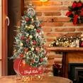 thumbnail image 4 of 3FT Pre-Lit Artificial Christmas Tree with 78 Lights, 8 Modes, Red Berries & Sleigh Base, Mini Xmas Tree for Front Door, Porch, Tabletop, 1 pcs, 4 of 7