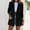 Black, variant on cllios Women's Casual Office Blazers Open Front Solid Business Lapel Double Breasted Work Jackets Cardigan