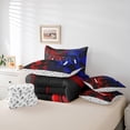 thumbnail image 5 of Erosebridal Red Blue Gamepad Bedding Sets Twin Size, Gradient Geometric Comforter Sets with Sheets, Gaming Sports Reversible Bedding Twin Size, Ultra Soft Bedroom Decor, 7pcs, 5 of 5