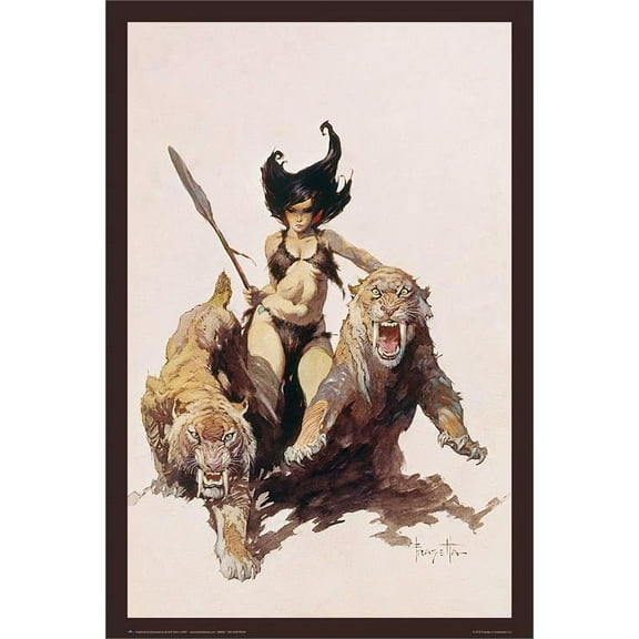 The Huntress By: Frank Frazetta Poster 24in x 36in