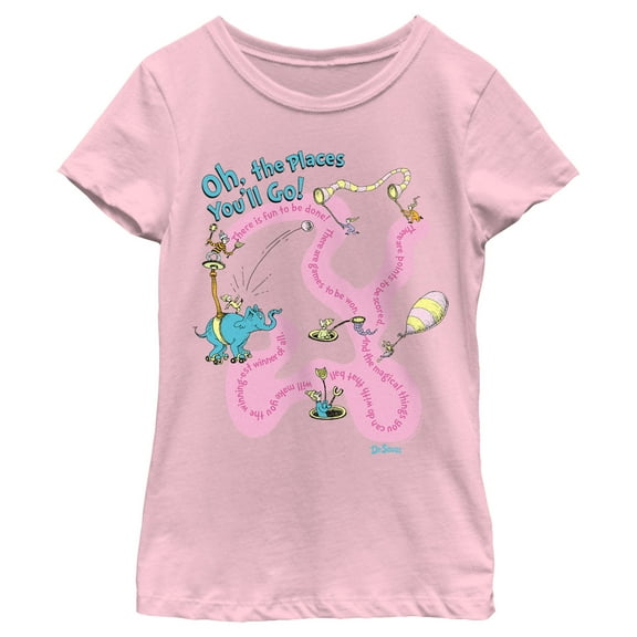 Girl's Dr. Seuss Oh the Places You'll Go Quotes Graphic T-Shirt