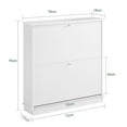 thumbnail image 2 of SoBuy FSR99-W Armoire à Chaussures 2 Tiroirs Rangement Organisateur, 2 of 8