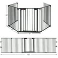 thumbnail image 2 of Costway Fireplace Fence Safety Fence Hearth Gate BBQ Metal Fire Door Pet Black, 2 of 10