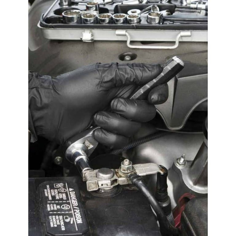 Grease Monkey Disposable Gloves Black Nitrile Large 23890 06WM 100CT