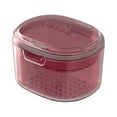thumbnail image 1 of Braces Storage Box Portable Retainer Box with Drain Basket Clear Pc Double-layers Denture Bath Case for Braces Aligners More Denture Storage Container, 1 of 1