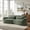 Green, variant on Christopher Knight Home 95" Modern Upholstered Curved Compressed Sectional Sofa with Pillows, Dark Brown
