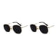 thumbnail image 1 of Qarigey Gafas de sol hexagonales para hombre y mujer, lentes polarizadas a la moda, montura ligera, protección para PC, color dorado, negro y oro negro gris C2 2Conjunto, 1 of 6