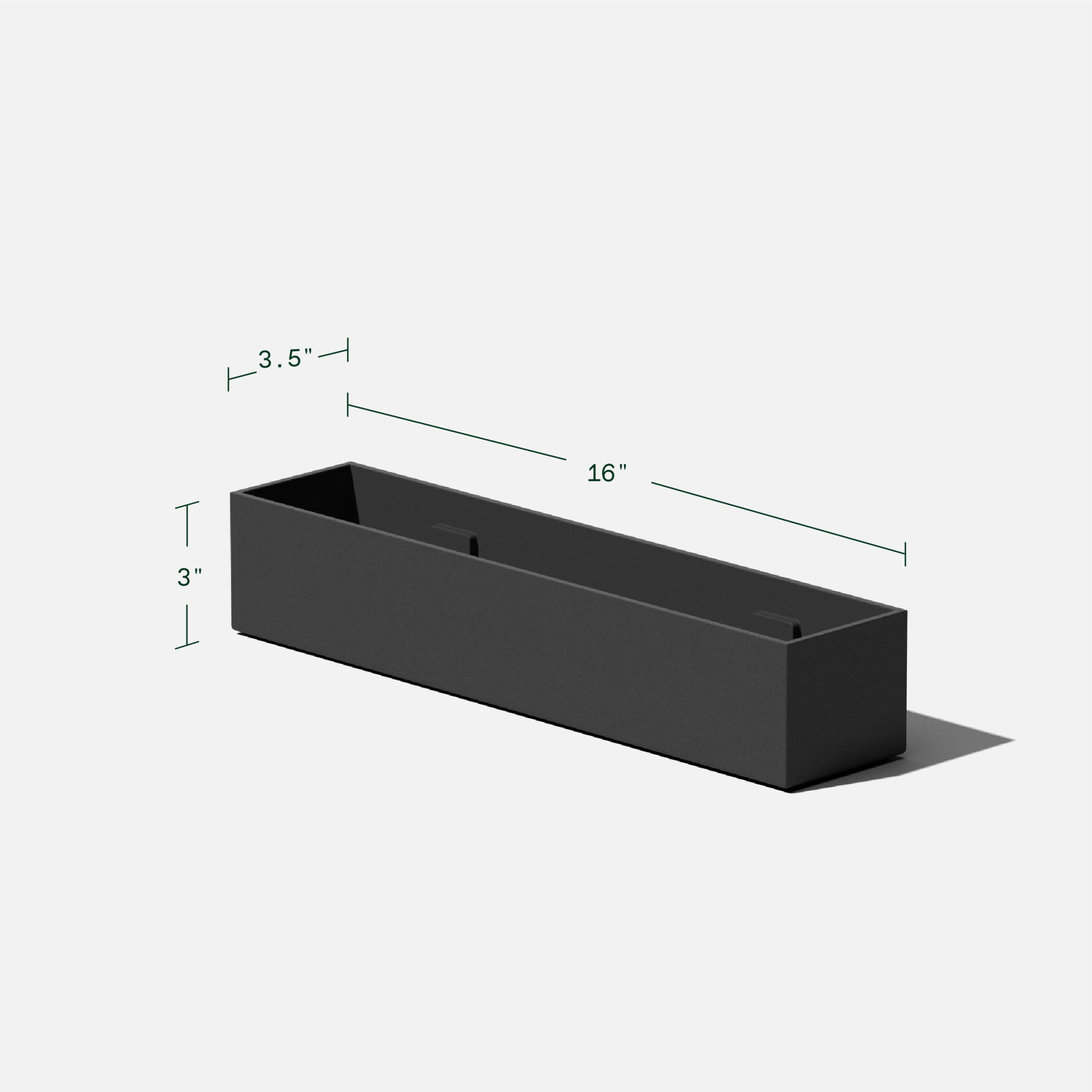 Veradek Geo Series Short 16" Planter - 2-Pack Black