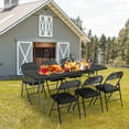 Vebreda 6 ft Plastic Folding Table Portable FoldinHalf Table for