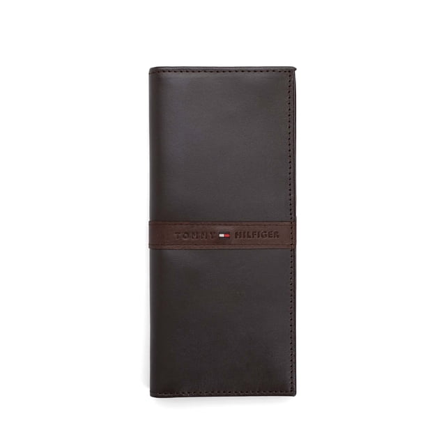 Cartera de cuero Tommy Hilfiger para hombre estilo Secretary Marrón Ranger