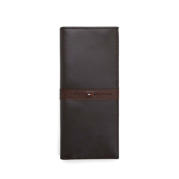 Cartera de cuero Tommy Hilfiger para hombre estilo Secretary Marrón Ranger
