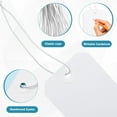 thumbnail image 3 of PinesC 100 Pack White Shipping Tags with Elastic String Blank Labeling Tags with Strings Attached, 4 3/4" x 2 3/8", 3 of 5