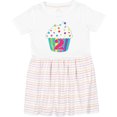 thumbnail image 3 of Inktastic 2nd Birthday Cupcake Girls Toddler Dress, 3 of 5