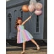 thumbnail image 5 of Vestido Arshiner para niños y niñas con tutú de tul arcoíris para fiestas de 2 a 3 años, 5 of 6