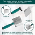 thumbnail image 3 of Pluokvzr 2pcs Drywall Corner Tool Set 3inch Stainless Steel External Corner Trowel and Internal Corner Trowel Drywall Outside Corner Knife with Rubber Grip for Corner Finishing, 3 of 10