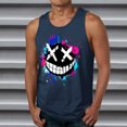 thumbnail image 2 of Taqqpue Mens Graphic Tank Tops Casual Crewneck Sleeveless Shirts Quick Dry Workout Gym Muscle Beach Tee Tops, 2 of 5