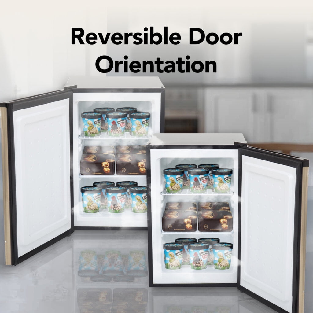 Whynter 2.1 cu ft Upright Freezer with Lock in Rose Gold,  Energy Star Rated