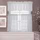 thumbnail image 1 of El juego de cortinas blancas para ventana de cocina de 3 piezas incluye 2 cortinas de 36 pulgadas y cenefa de cocina. Juego de cortinas de cocina de café para decoración de café o decoración, 1 of 5