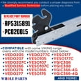 thumbnail image 2 of Whole Parts Range Oven Door Hinge Part # PC020188 (PC020015) - Replacement & Compatible With Some Viking Range Oven, 2 of 9