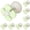 Green*10, variant on Cute Flower Wire Organizer, Cord Clips, Green Self Adhesive Cable Clips, Desktop Data Cable Storage, Nightstand Cable Management, Charging Cable Organizer for Desk Nightstand Wall, 3Pcs