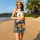 thumbnail image 3 of Fotbe Elegant Cute Panda Sunflower Vestido de Verano sin Mangas para Mujer – Vestido Midi Línea A, Estilo Camiseta Floral, Vestido Playero Casual y Fluido, 3 of 7