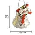 thumbnail image 3 of Paquete de mini lazos navideños con cascabeles para árbol de Navidad, suministros de decoración para fiestas, decoración del hogar, accesorios para colgar árboles de Navidad (plata), 3 of 4
