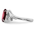thumbnail image 4 of Sterling Silver Rhodium-plated Garnet Ring, 4 of 6