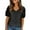 Black, variant on Laqbezok Women V-Neck Sequin Sparkly Velvet Short Puff Sleeve Party Top Fashion Sparkle Outfit