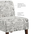 thumbnail image 6 of Linon Bynum Kid's Indoor Upholstered Slipper Accent Chair, Beige Script Pattern, 6 of 14