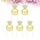 thumbnail image 4 of WORGEOUS 5 unids fiesta de compromiso de bodas Cake Toppers Ella dijo que sí anillo de diamante en forma de cupcake Glitter Toppers decoraciones para pasteles, 4 of 8